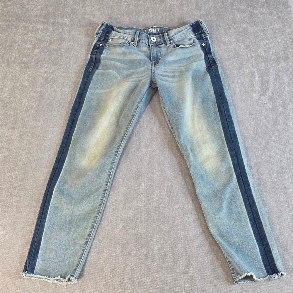 Denizen from Levi's Boyfriend Jeans Womens 26 Blue Side Stripe Raw Hem Tuxedo